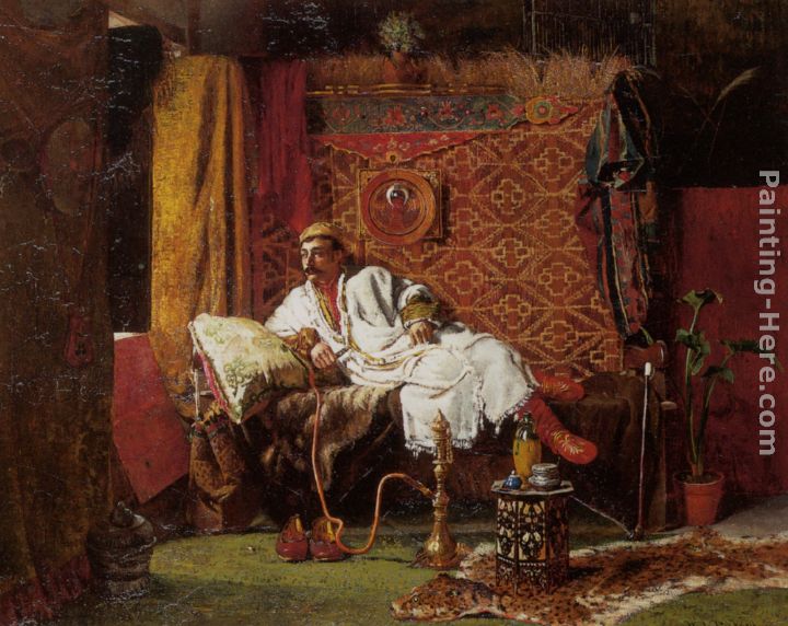 The Opium Den painting - William Lamb Picknell The Opium Den art painting
